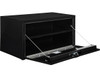 1702306 - 18x18x36 Inch Black Steel Underbody Truck Box with Built-In Shelf - 3-point Latch