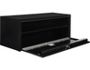 1702311 - 18x18x48 Inch Black Steel Underbody Truck Box with Built-In Shelf - 3-point Latch
