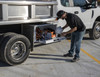 1732410 - 18x18x48 Inch White Steel Underbody Truck Box With 3-Point Latch
