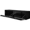 1732320 - 18x18x72 Inch Black Steel Underbody Truck Box With 3-Point Latch