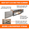 1762621 - 18x24x36 Inch Smooth Aluminum Underbody Truck Tool Box - Double Barn Door, Cam Lock Hardware