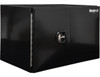 1705825 - 24x24x24 Inch Black Smooth Aluminum Underbody Truck Tool Box - Single Barn Door, Compression Latch