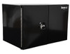 1705933 - 24x24x30 Inch Pro Series Black Smooth Aluminum Underbody Truck Box with Barn Door - Double Barn Door, 3-point Compression Latch