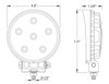 1492116 - 4.5 Inch Amber LED Flood Light with Black Housing