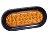 SL65AO - 6 Inch Amber Oval Recessed Strobe Light With 24 LED