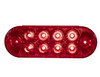 5626551 - 6 Inch Red Oval Stop/Turn/Tail Light With 10 LEDs (AMP-Style Connection) - Bulk