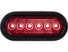 5626157 - 6 Inch Red Oval Stop/Turn/Tail Light With 6 LEDs Kit - Includes Grommet and Plug
