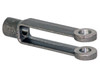 B27081AZ - Adjustable Yoke End 3/16-32 NF Thread And 3/16 Inch Diameter Thru-Hole Zinc Pl.