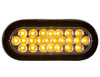 SL66AO - Amber 6 Inch Oval Recessed LED Strobe Light with Quad Flash (Amber LEDs, Amber Lens)