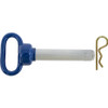 66127 - Blue Poly-Coated Handle on Steel Hitch Pin - 1 x 4-1/2 Inch Usable Length