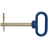 66101 - Blue Poly-Coated Handle on Steel Hitch Pin - 1/2 x 4 Inch Usable Length