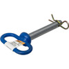 66111 - Blue Poly-Coated Handle on Steel Hitch Pin - 3/4 x 4-1/2 Inch Usable Length