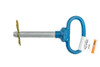 66107 - Blue Poly-Coated Handle on Steel Hitch Pin - 5/8 x 4 Inch Usable Length