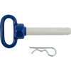 66122 - Blue Poly-Coated Handle on Steel Hitch Pin - 7/8 x 4-1/2 Inch Usable Length