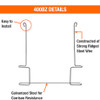 400BZ - Galvanized Anti-Sail Brackets for Use With 20-Inch-Wide Mud Flaps (Pair)