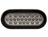 SL66GO - Green 6 Inch Oval Recessed LED Strobe Light with Quad Flash
