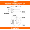 B16140 - Plain 10-Ton Forged Steel Tow Eye - 3 Inch I.D.