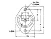 B601U - Recessed Rope Ring Bracket For B601 Zinc Plated