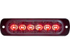 8892107 - Red/Clear Dual Color Thin 4.5 Inch Wide LED Strobe Light