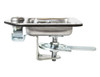 L8835 - Stainless Triple Point T-Handle Latch with Mounting Holes and Rods L8835 - Stainless Triple Point T-Handle Latch with Mounting Holes and Rods