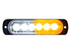 8891902 - Thin 4.5 Inch Amber/Clear Horizontal LED Strobe Light