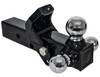 1802280 - Tri-Ball Hitch with Pintle Hook and Chrome Towing Balls - 2-1/2 Inch Receiver