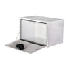 1702203 - 18x18x30 Inch White Steel Underbody Truck Box with Paddle Latch