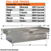 1709425 - 23x27x71 Inch Diamond Tread Aluminum Crossover Truck Box