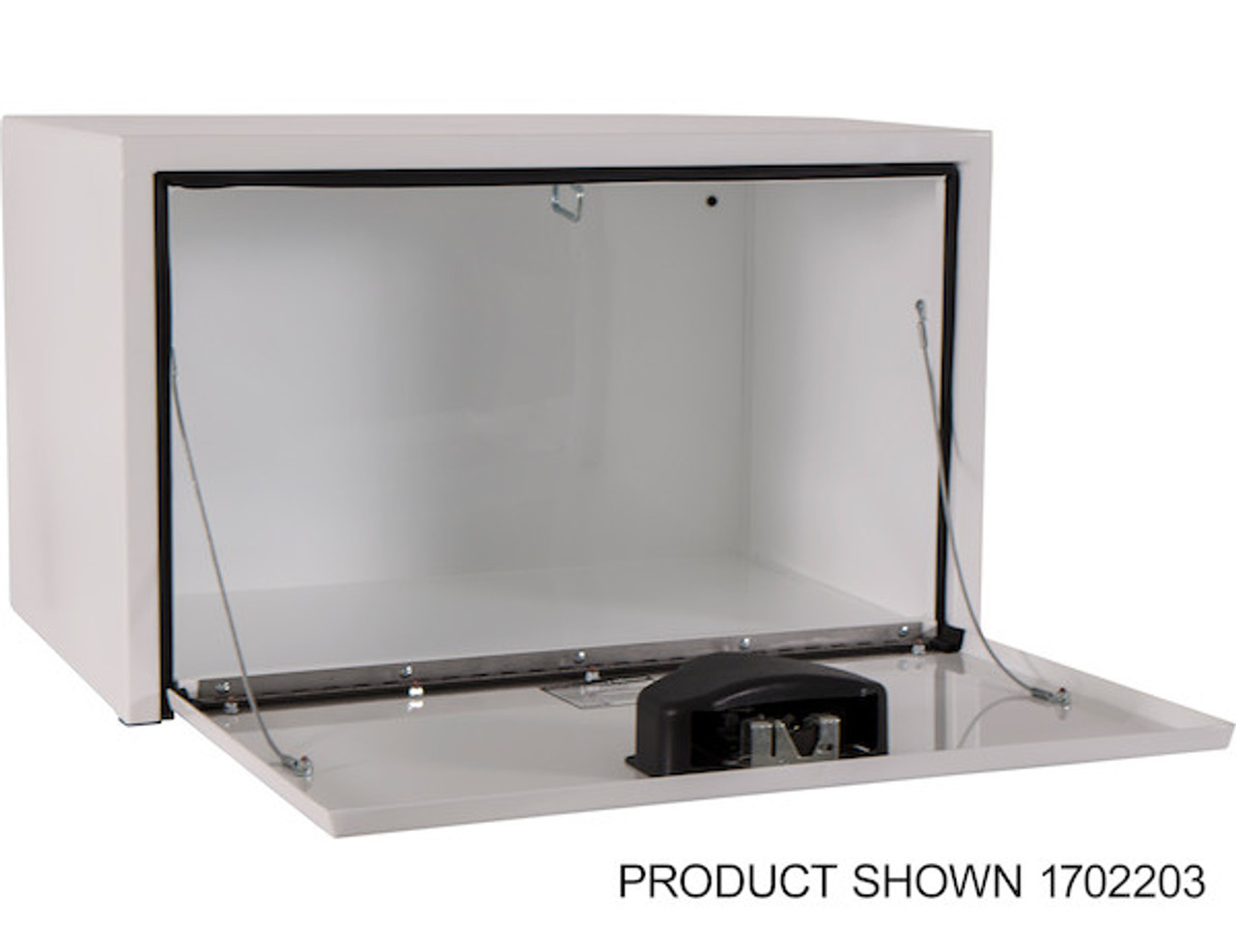 1703205 - 14x16x36 Inch White Steel Underbody Truck Box with Paddle Latch