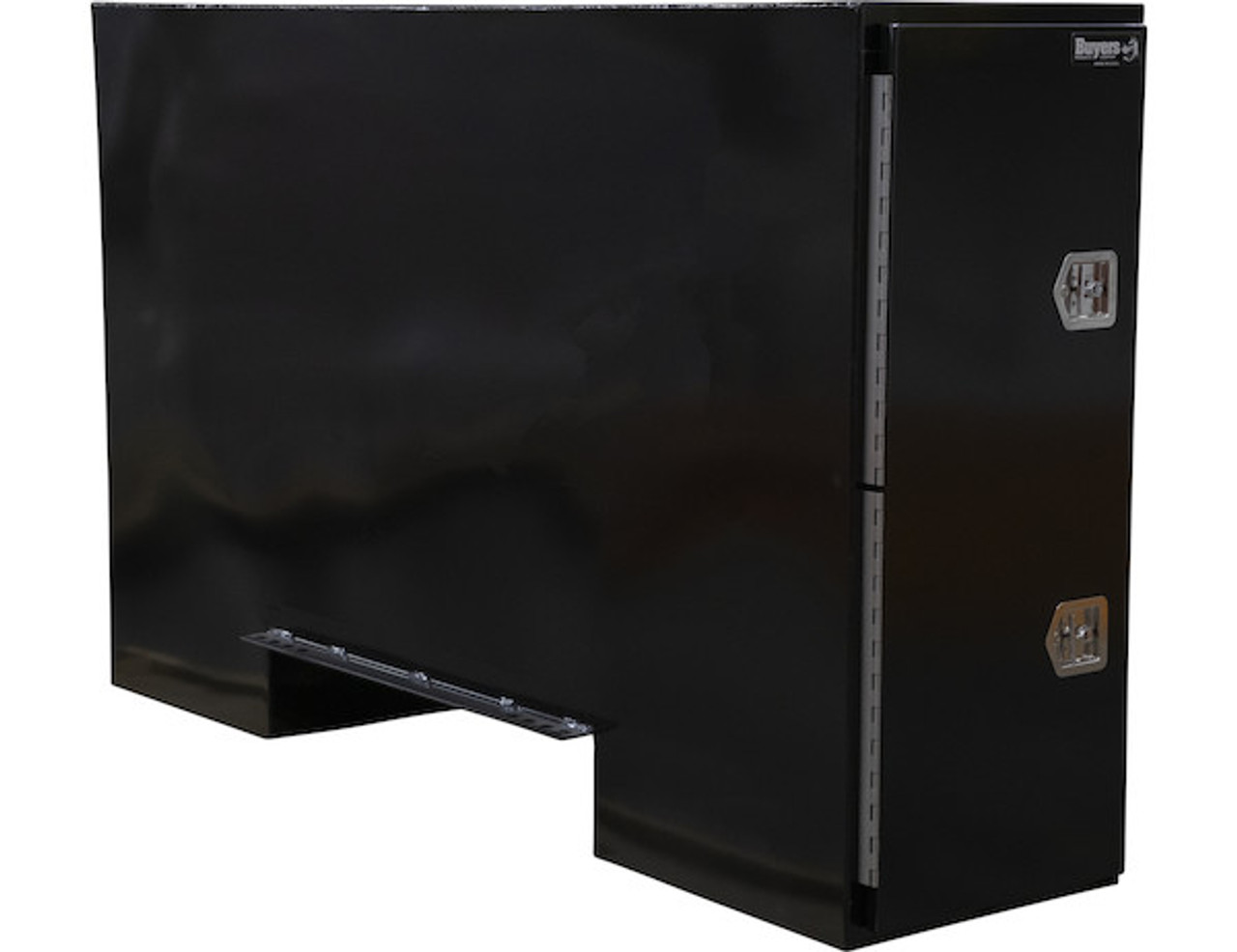 BP965724B - 57x24x96 Inch Straight Side Black Steel Backpack Truck Tool Box  - 11.26 Inch Offset Floor