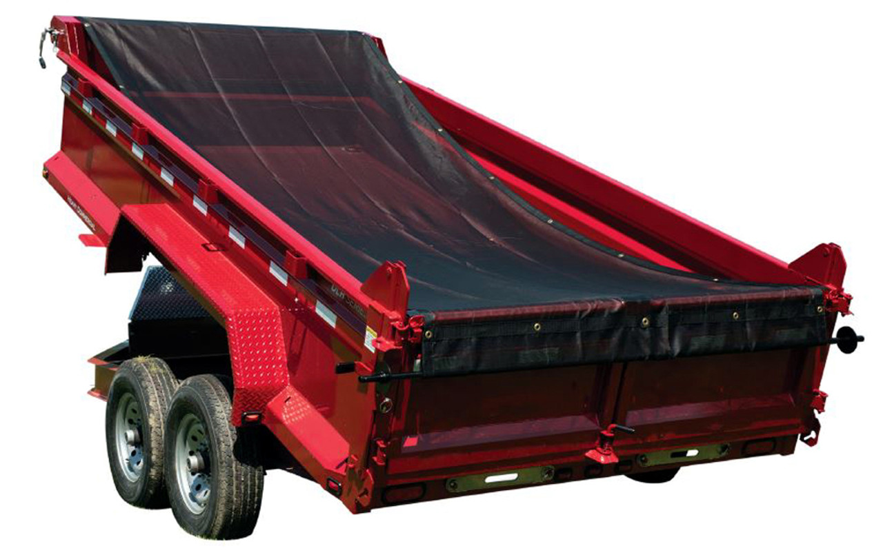 Premium steel mounting brackets locking mesh tarp roller kit for dump trucks and trailers 11