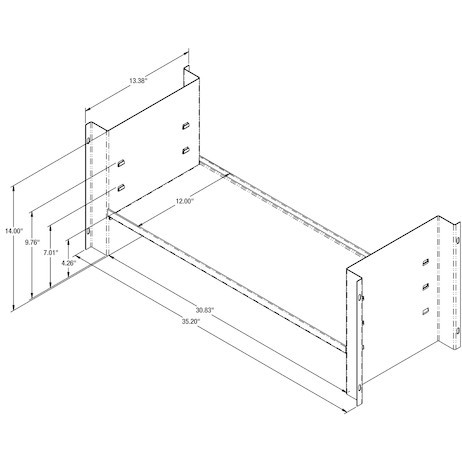 1701072 Universal Shelf Kit For 18x18x36 Underbody Truck Tool Boxes