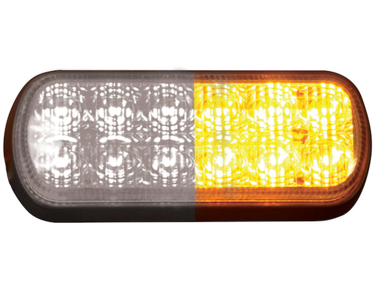 8891602 - Dual Row 5.5 Inch Amber/Clear LED Strobe Light