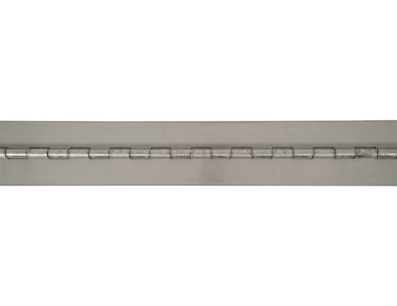 SS15 - Stainless Continuous Hinge .075 x 72 Inch Long with 1/4 Pin and 2.0 Open Width