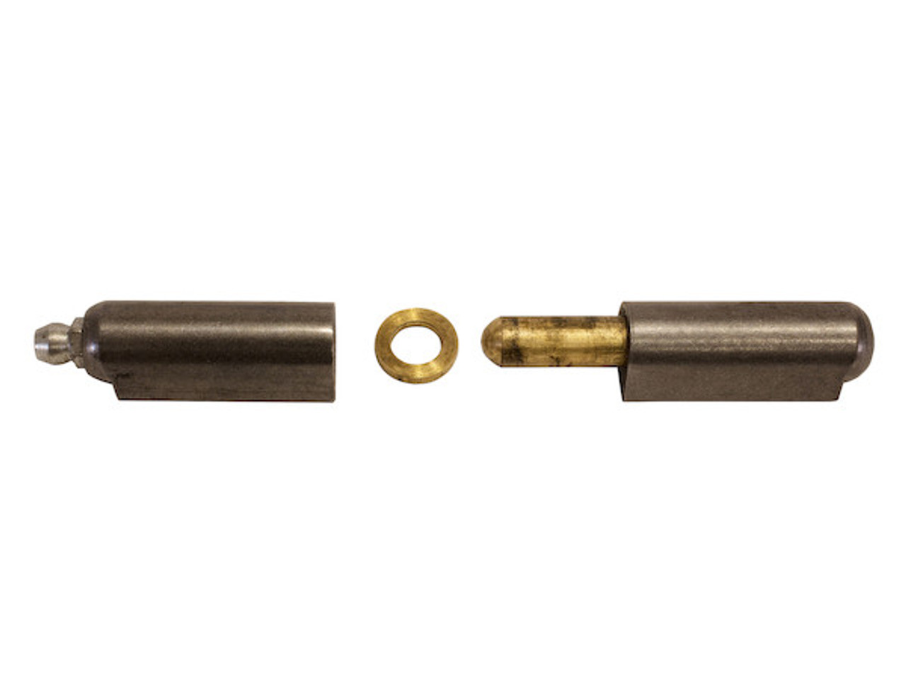 FBP100GF - Steel Weld-On Bullet Hinge with Brass Pin/Bushing/Grease Fitting .77 x 3.94 Inch