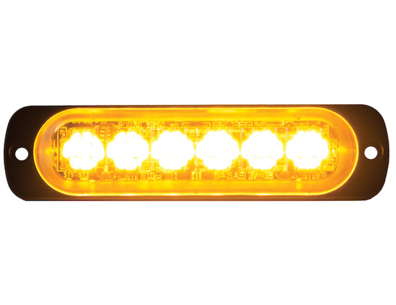 8891900 - Thin 4.5 Inch Amber Horizontal LED Strobe Light