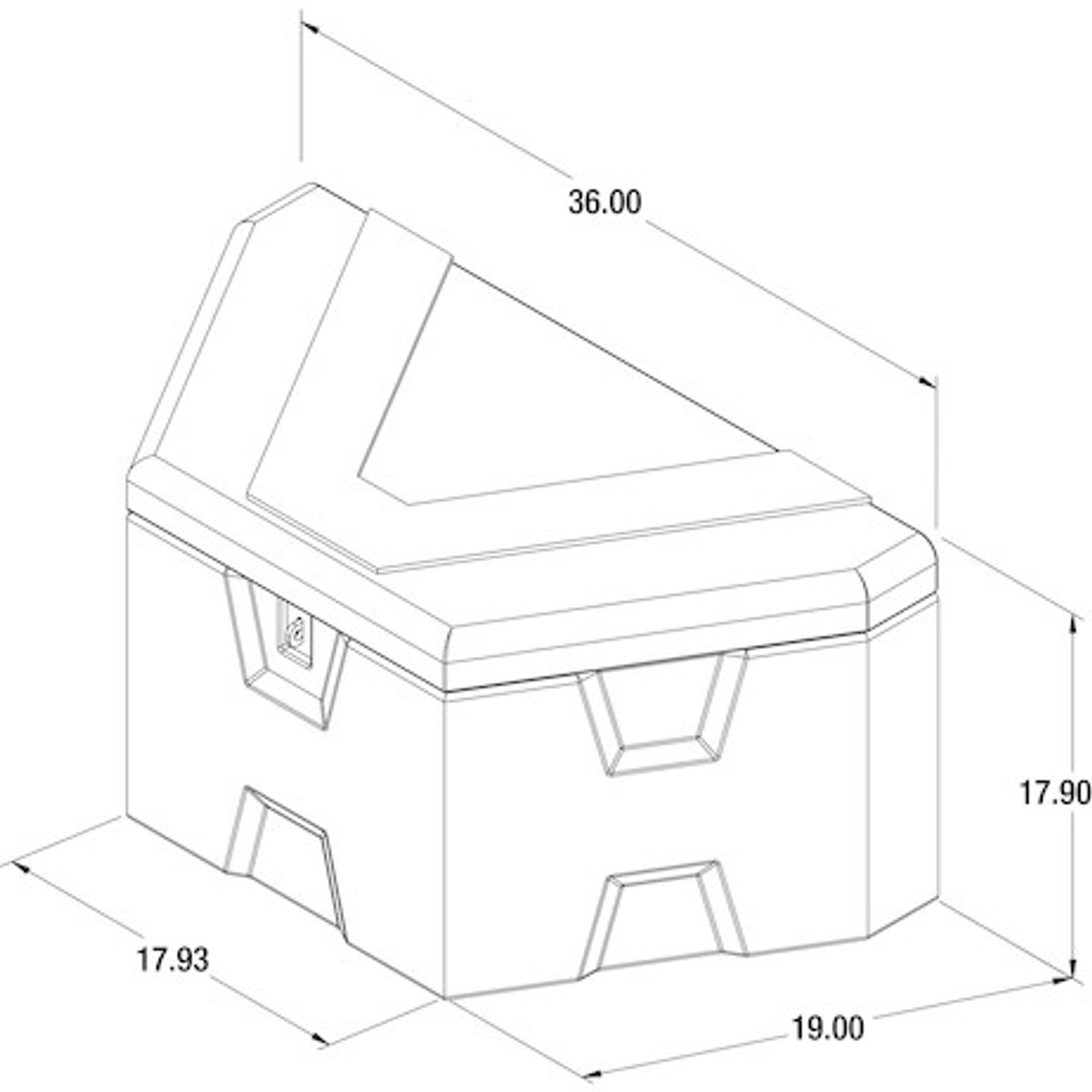 1701679 - White Poly Trailer Tongue Truck Box