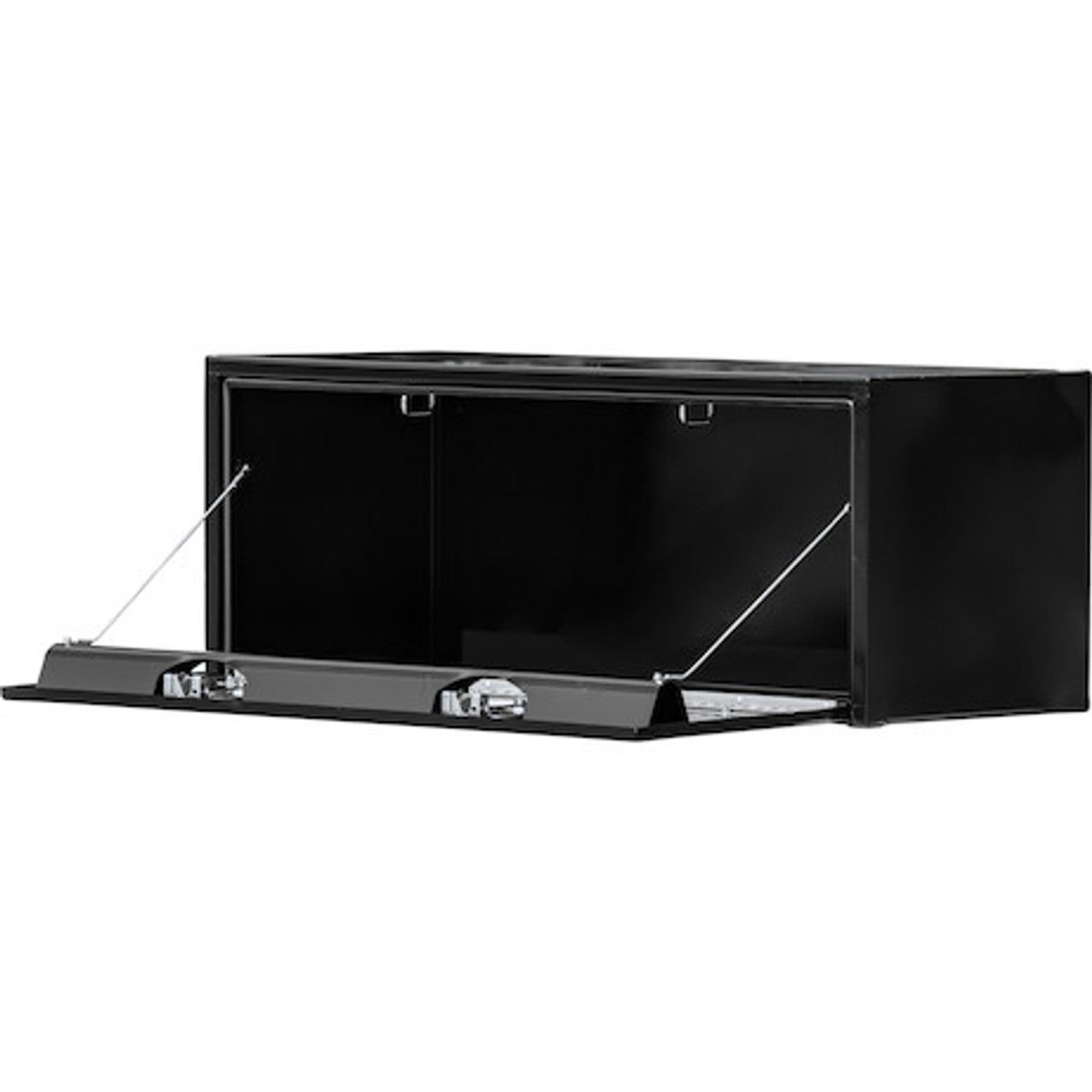 1702110 - 18x18x48 Inch Black Steel Underbody Truck Box With Paddle Latch