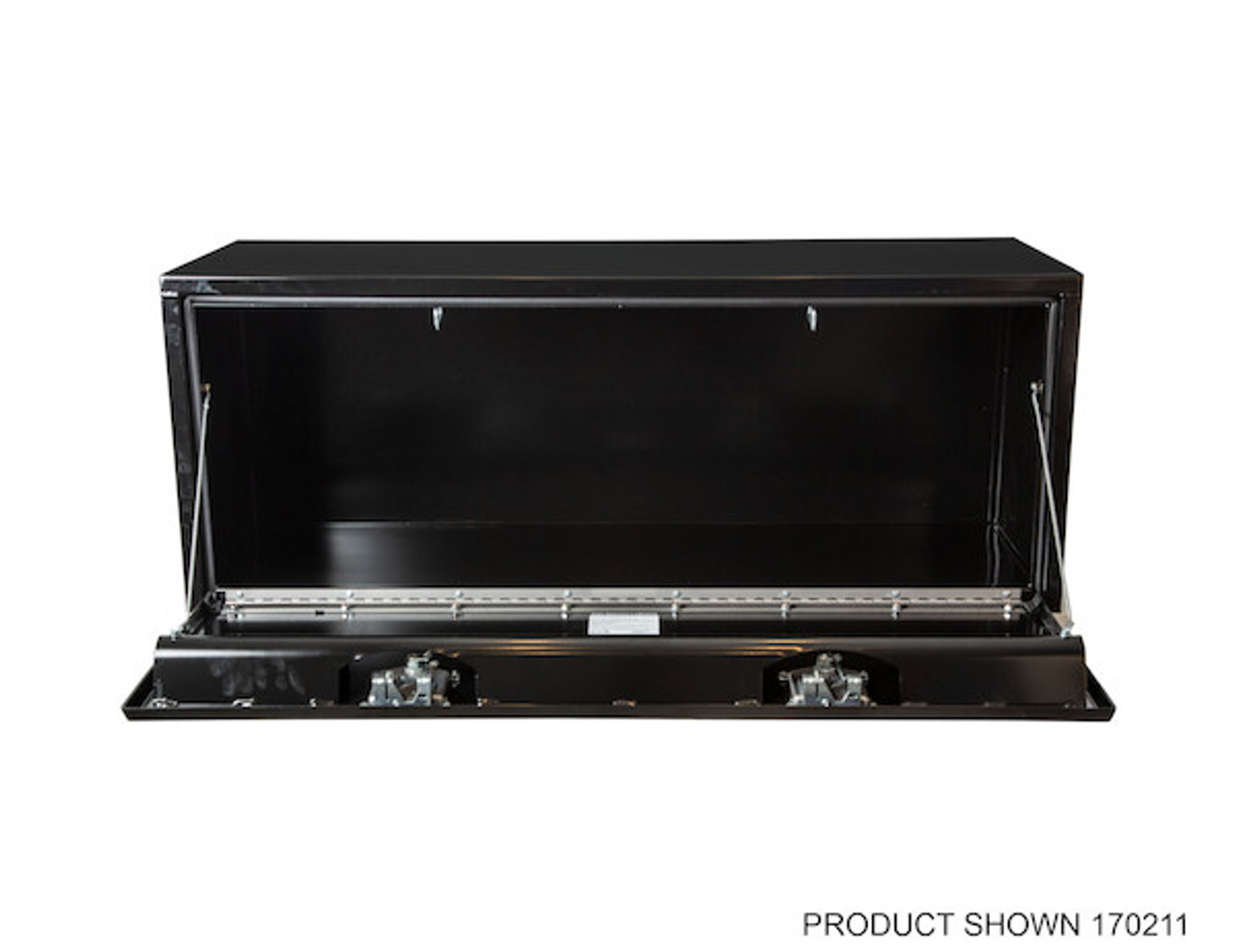 1703100 - 14x16x24 Inch Black Steel Underbody Truck Box With Paddle Latch