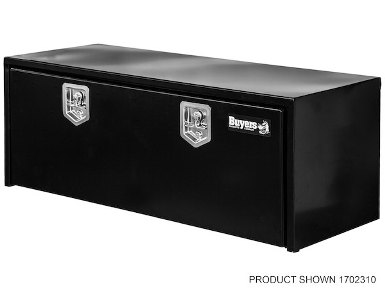 1703353 - 14x12x30 Inch Black Steel Underbody Truck Box with T-Handle