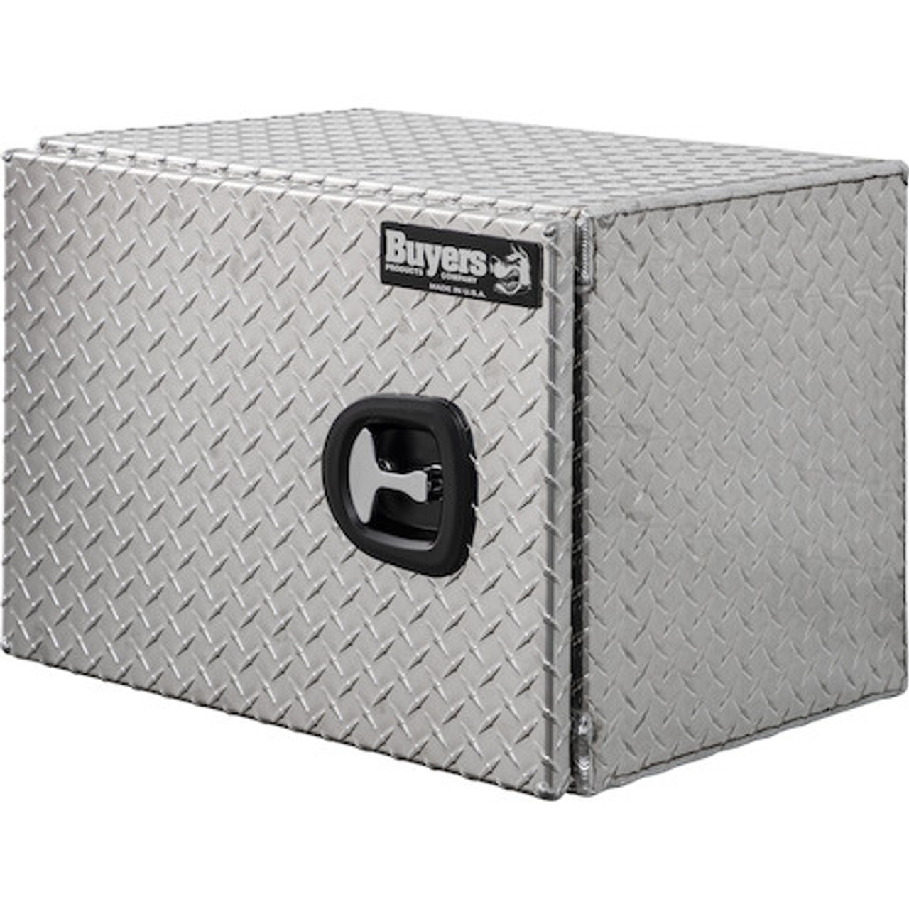 1705200 - 18x18x24 Inch Diamond Tread Aluminum Underbody Truck Box - Single Barn Door, Compression Latch