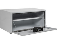 1703404 - 14x16x30 Inch White Steel Underbody Truck Box with Built-In Shelf