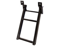 RS2 - 2-Rung Black Retractable Truck Steps with Nonslip Tread - 17.38 x 30.25 Inch