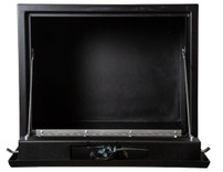 1732500 - 18x18x24 Inch Textured Matte Black Steel Underbody Truck Box with 3-Point Latch