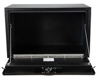 1732503 - 18x18x30 Inch Textured Matte Black Steel Underbody Truck Box with 3-Point Latch