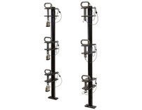 LT13 - 3-Position Channel Style Lockable Trimmer Rack for Open Landscape Trailers