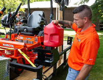 LT32 - Locking Gas Container Rack for Open/Enclosed Landscape Trailers