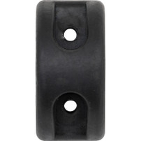 B5801 - D-Shaped Molded Rubber Bumper - 3 x 3-1/2 x 6 Inch Tall - Single