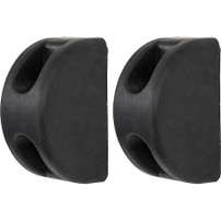 B5800 - D-Shaped Molded Rubber Bumper - 3 x 3-1/2 x 6 Inch Tall - Set Of 2