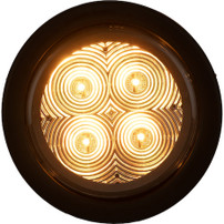 SL42CA - 4 Inch Round Recessed Strobe With Amber LEDs And Clear Lens